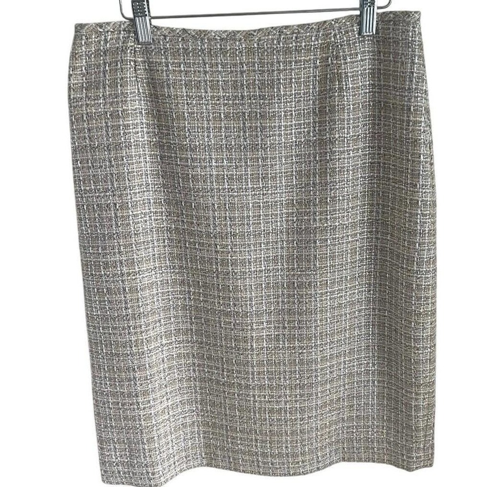 Preston &‎ York Tweed Pencil Skirt 8 Y2K Office Siren - Picture 2 of 7